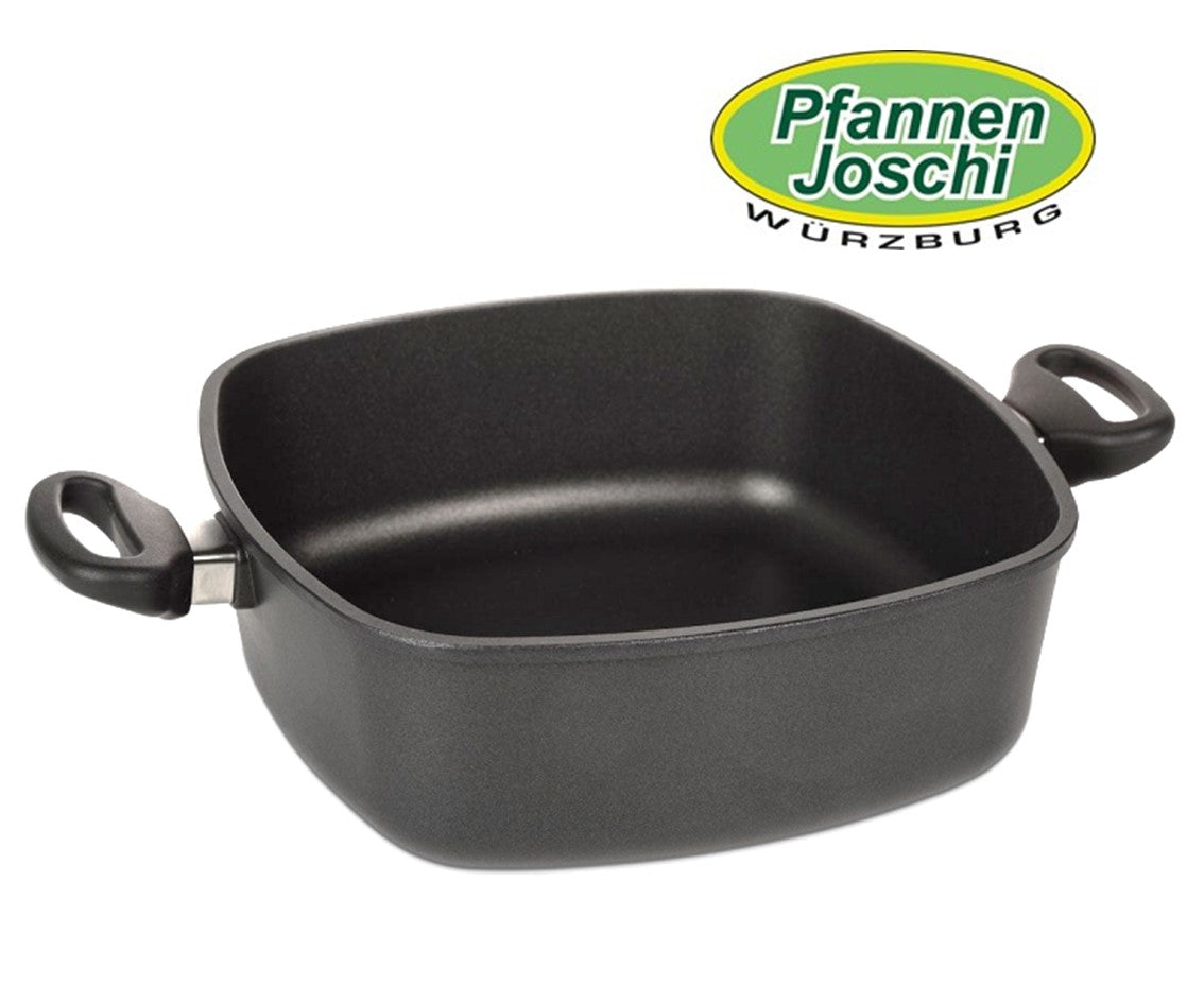 Pfannen Joschi Bratentopf 28x28cm viereckig 10cm hoch für alle Herdarten (inklusiv Induktion)