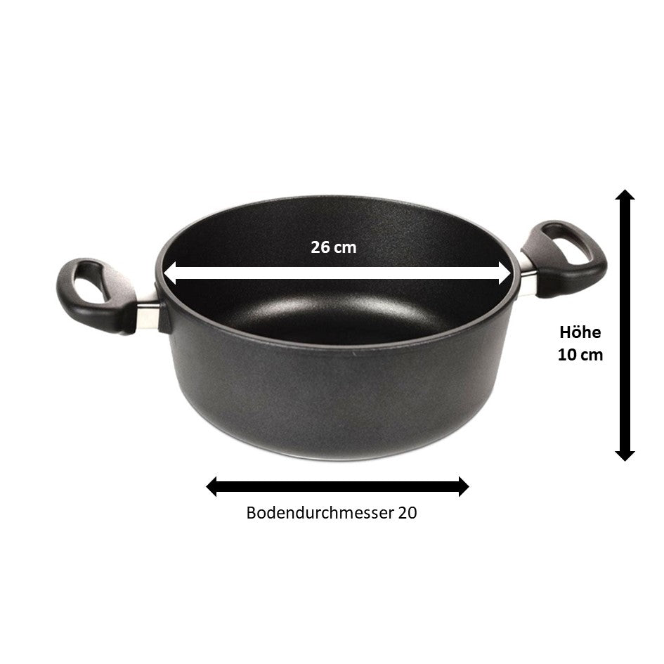 Pfannen Joschi Bratentopf 26 cm für alle Herdarten (inklusiv Induktion)