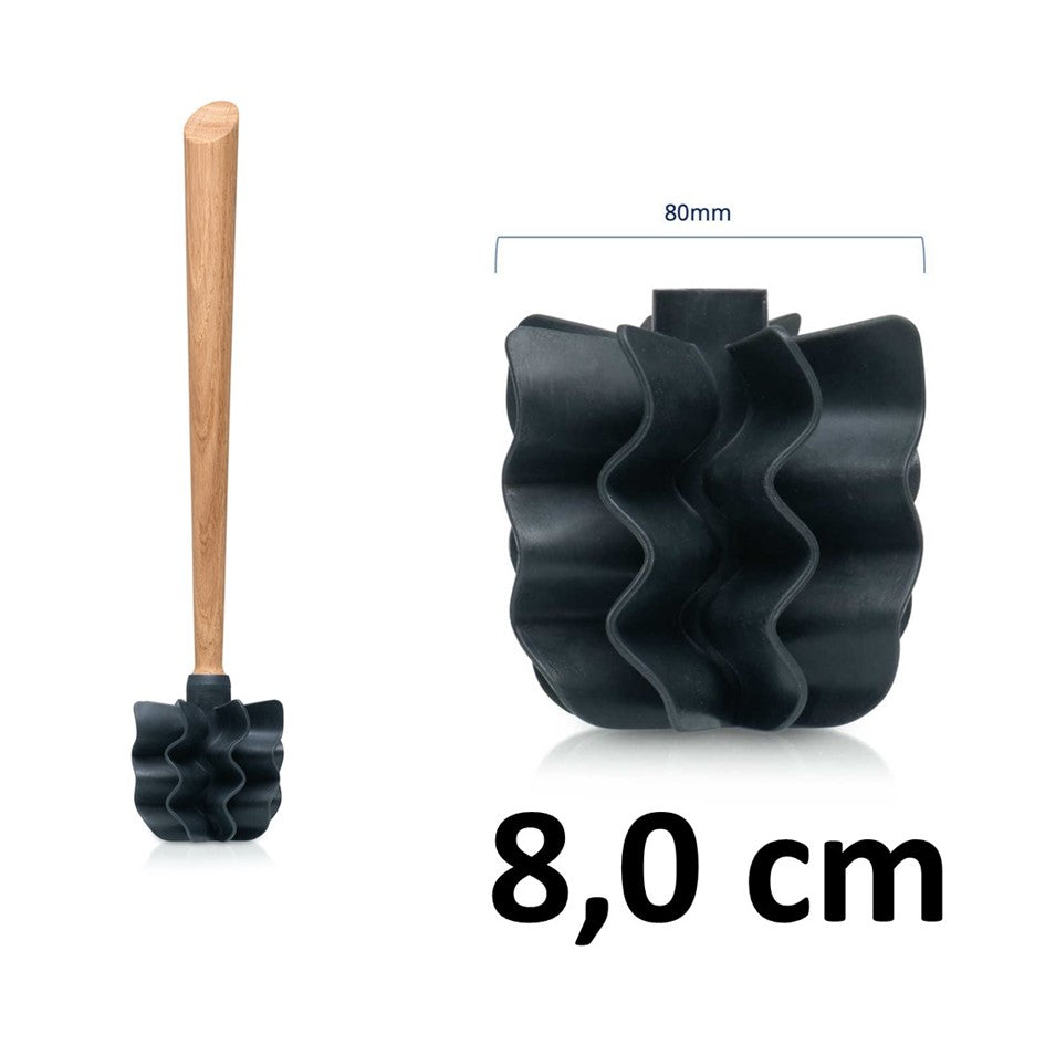 LOOWY Woodline – Eiche Single | die borstenlose Toilettenbürste mit Eichenholzgriff