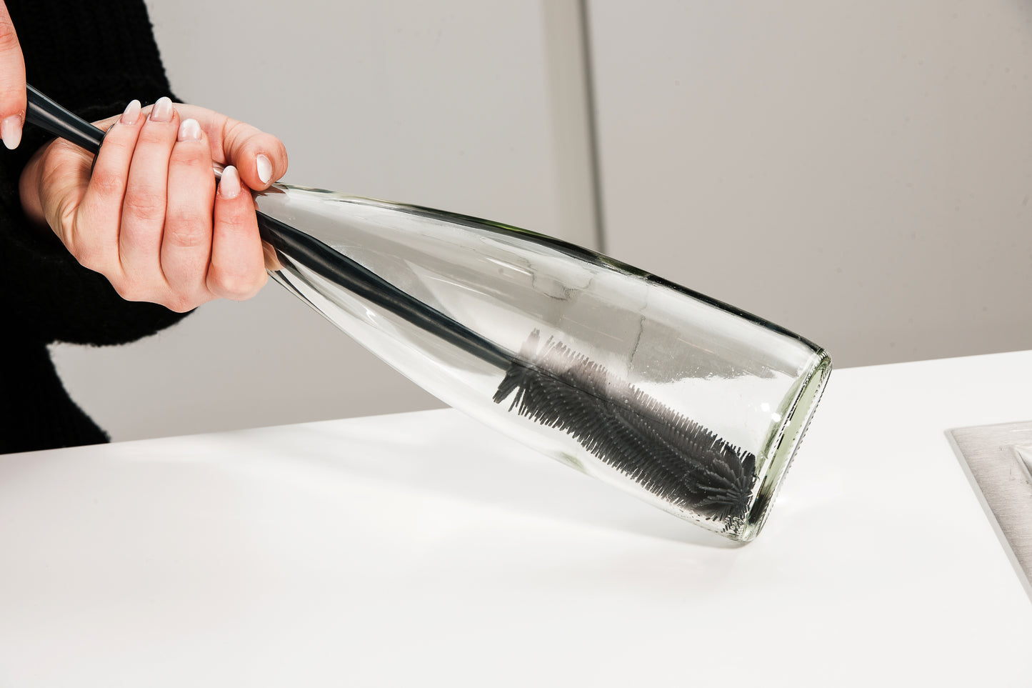 Kochblumen Flaschenbürste Set aus Silikon in 2 Größen