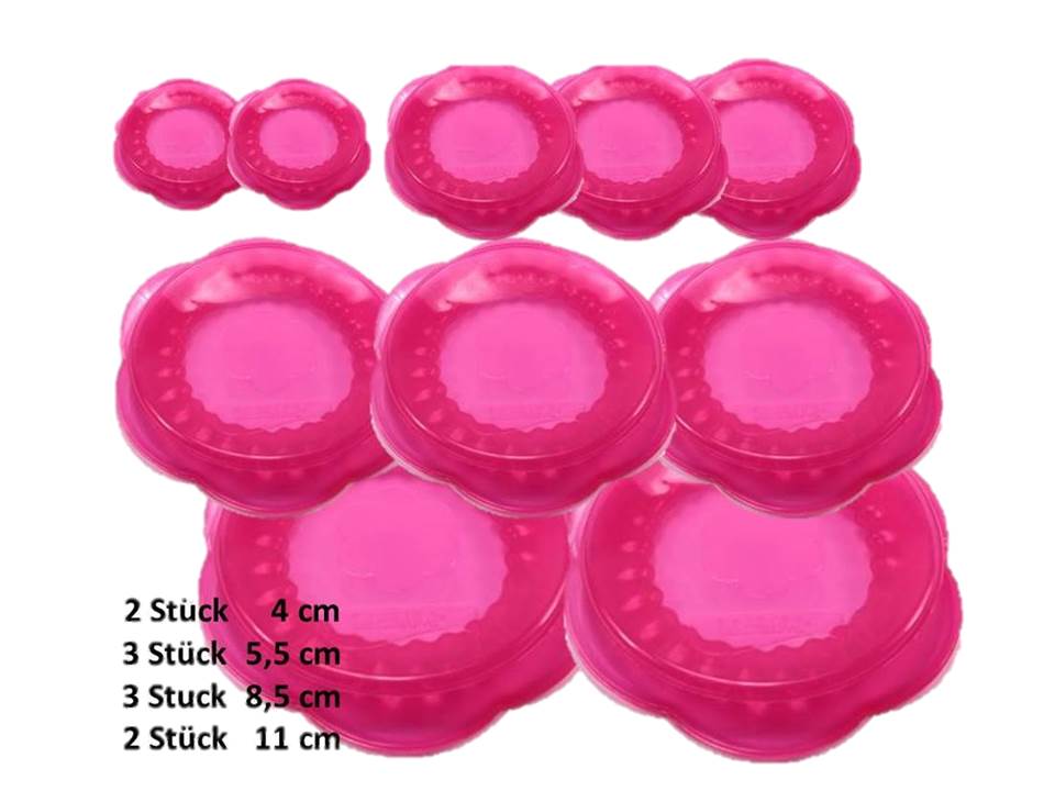 Stretchi Silikon 10er Set Überziehdeckel