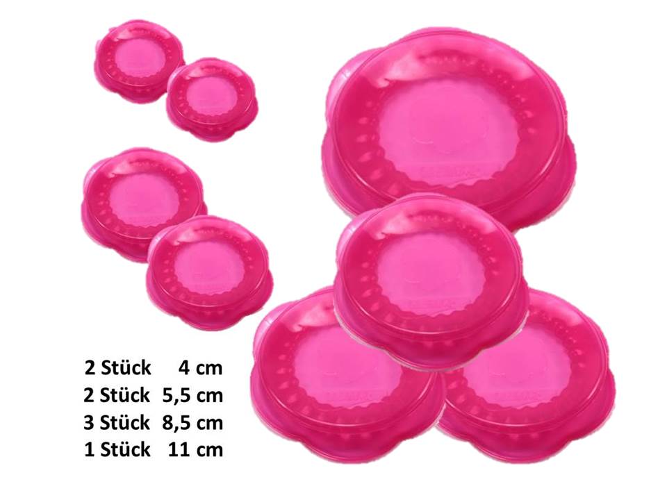 Stretchi Silikon 8er Set Überziehdeckel
