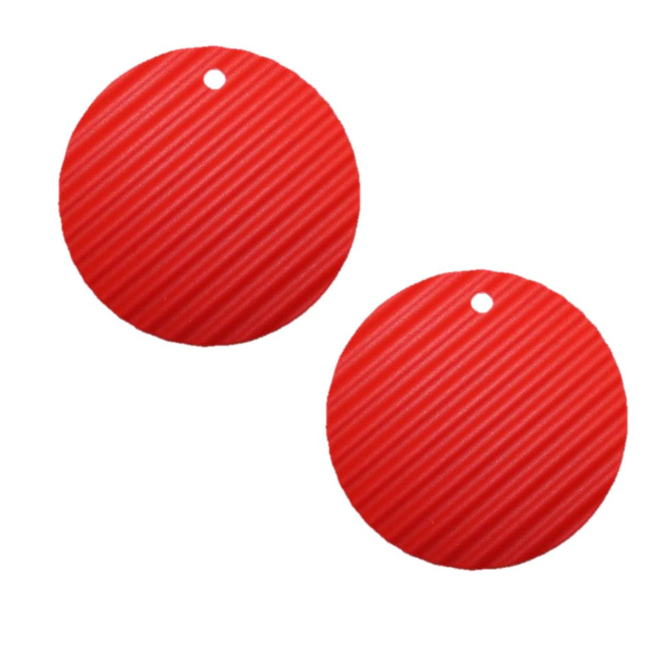 Silikon Topflappen / Topfuntersetzer Rillen '2er Set' rund