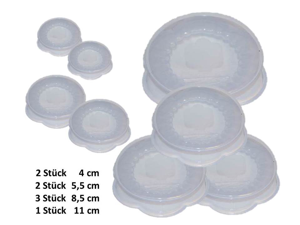 Stretchi Silikon 8er Set Überziehdeckel