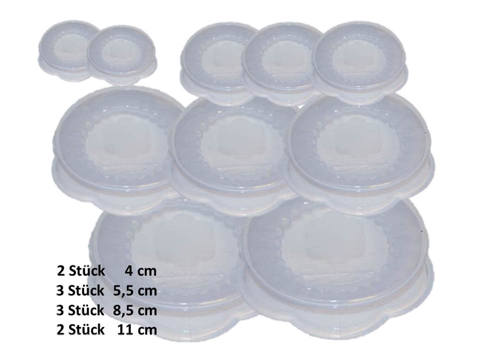 Stretchi Silikon 10er Set Überziehdeckel