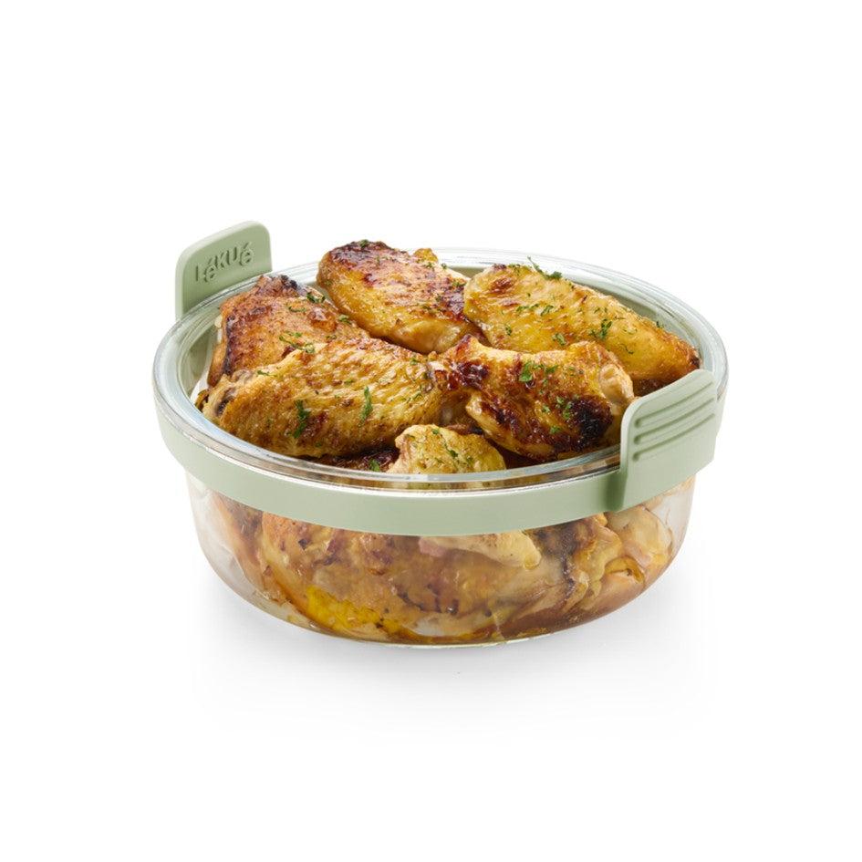 Runde Glasschale für die Heißluftfritteuse