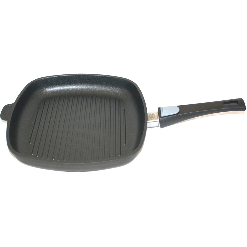 Pfannen Joschi Grillpfanne viereckig 28x28cm abnehmbarer Stiel für alle Herdarten (inklusiv Induktion)