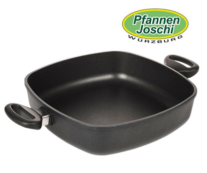 Pfannen Joschi Brat-Kasserolle 28x28cm viereckig 7cm hoch für alle Herdarten (inklusiv Induktion)