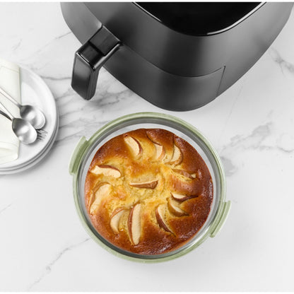 Runde Glasschale für die Heißluftfritteuse