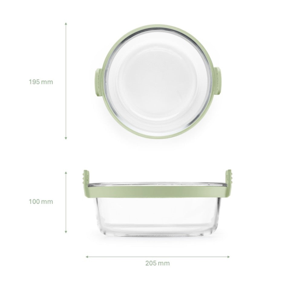 Runde Glasschale für die Heißluftfritteuse