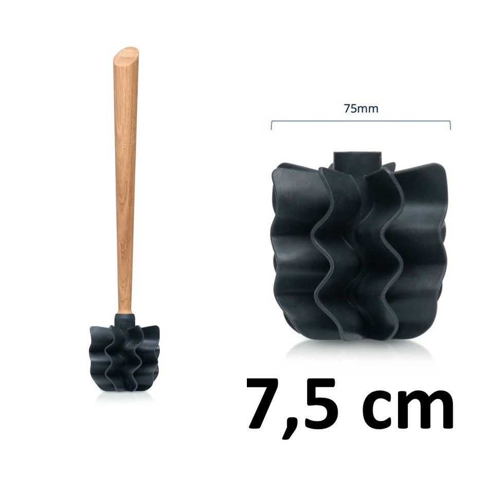 LOOWY Woodline – Eiche Single | die borstenlose Toilettenbürste mit Eichenholzgriff