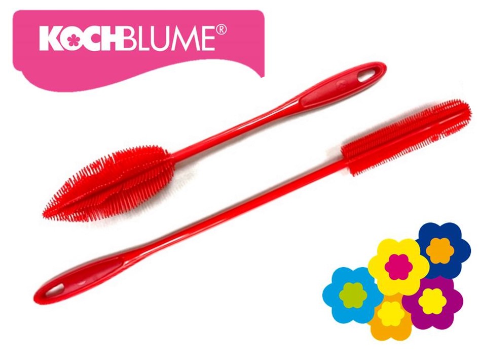 Kochblumen Flaschenbürste Set aus Silikon in 2 Größen