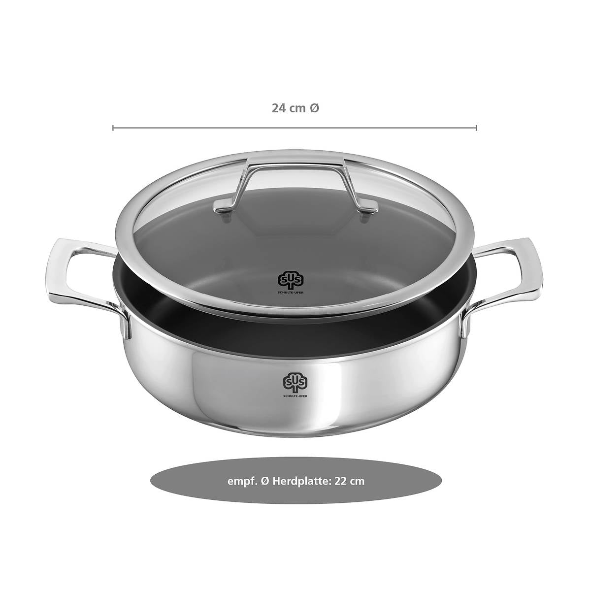 Schmortopf Quasar mit UniverSUS-Oberflächenstruktur, 24 cm