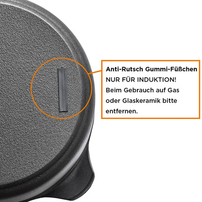Pfannen Joschi Bräter mit Gussdeckel klein für alle Herdarten (inklusiv Induktion)