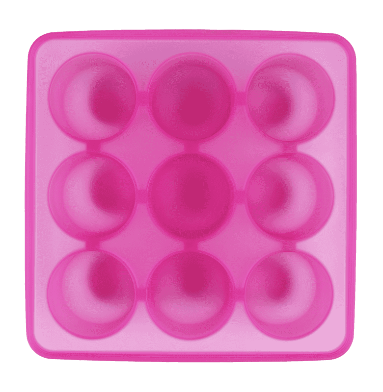 Eiswürfelform, halbrund Pink