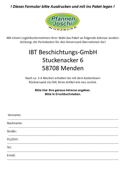 Pfannen Joschi Wiederbeschichtungs-Service