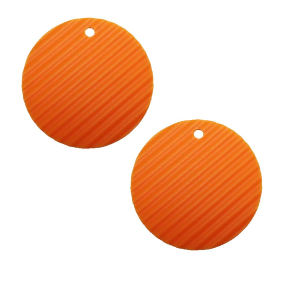 Silikon Topflappen / Topfuntersetzer Rillen '2er Set' rund